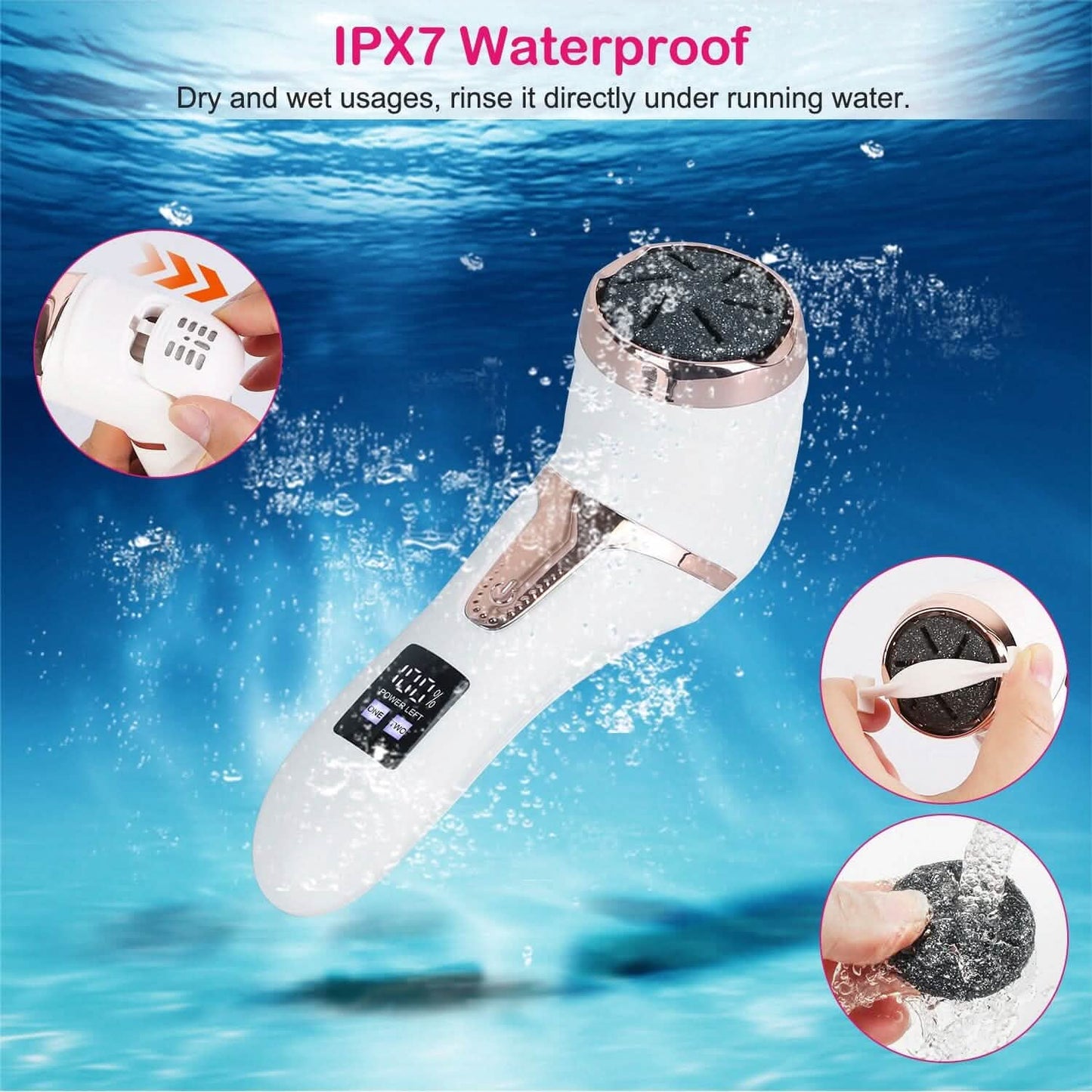 17-Pieces Set: Electric Foot Callus Remover with Vacuum Foot Grinder Rechargeable DailySale