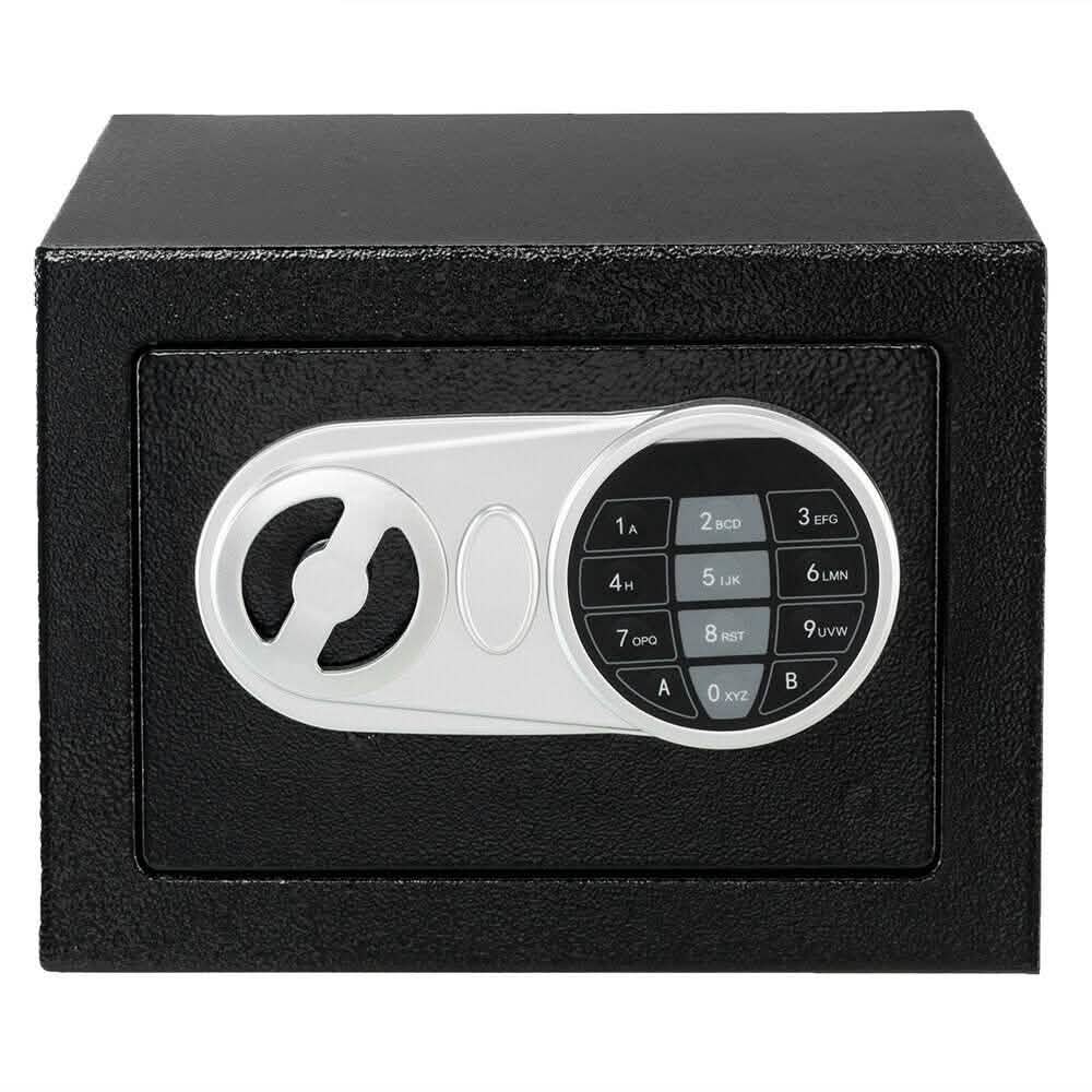 17E Home Use Upgraded Electronic Password Steel Plate Safe Box Black DailySale