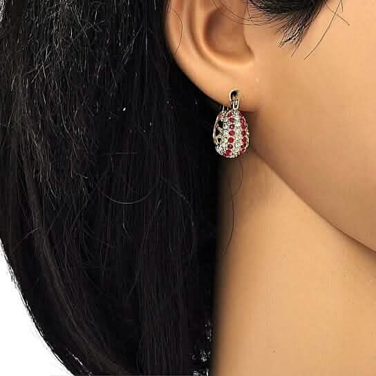 18k Gold Filled High Polish Finish 5 Line Crystal Earring DailySale