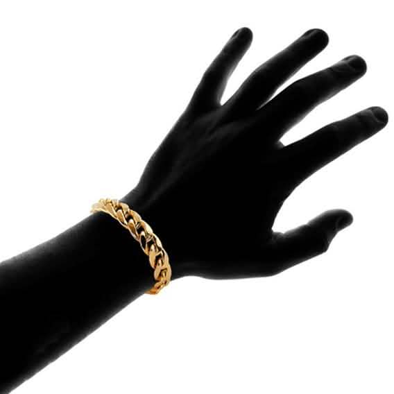 18K Gold Plated Cuban Chain Bracelet DailySale