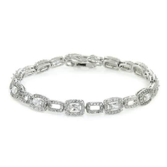 18K White Gold Plated Tennis Bracelets DailySale
