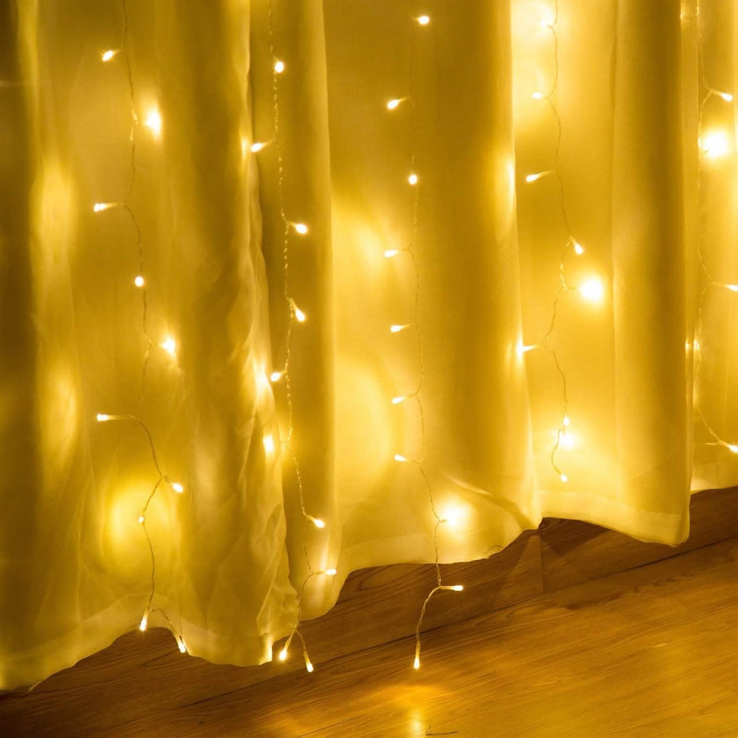19.6 x 6.6 FT. 448 LED Warm White Waterproof String Fairy Curtain Lights DailySale