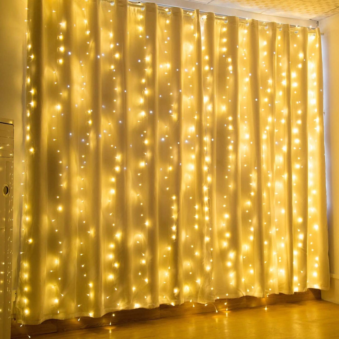 19.6 x 6.6 FT. 448 LED Warm White Waterproof String Fairy Curtain Lights DailySale