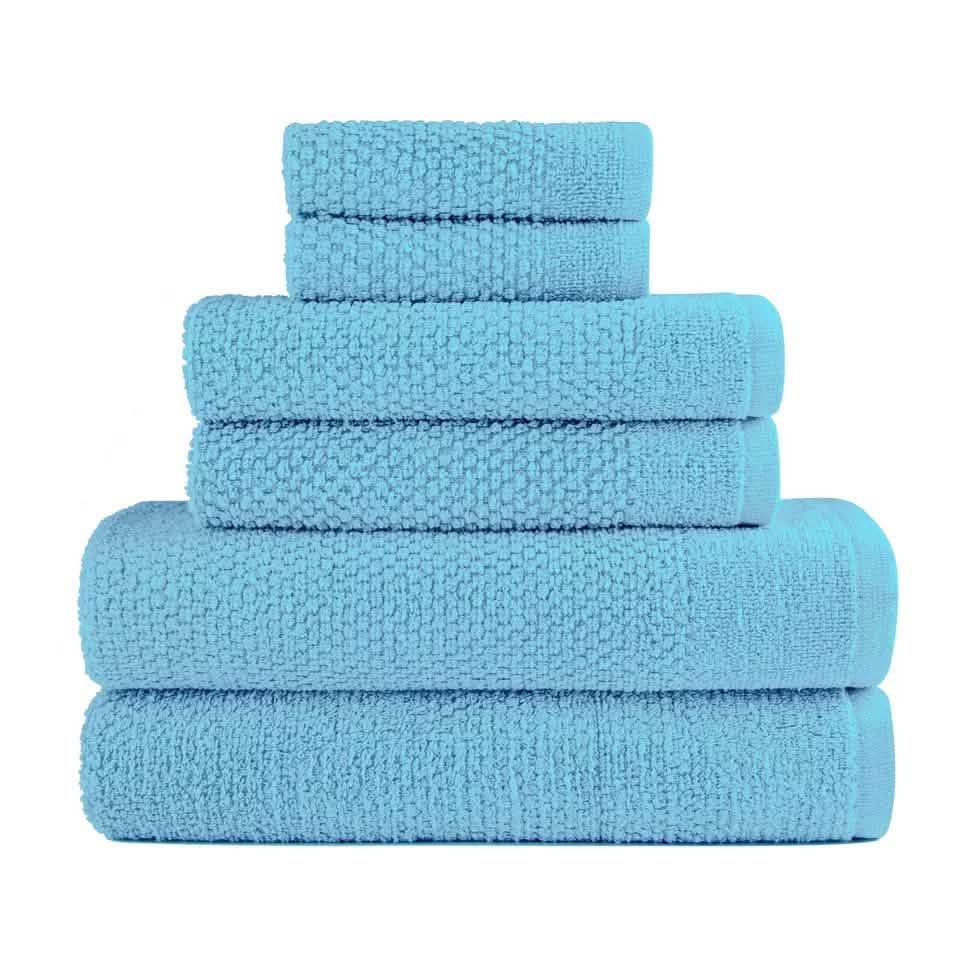6-Piece: Dan River Popcorn Cotton Bath Towel Set DailySale