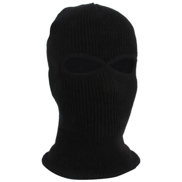2 Holes Full Face Cover Hood Knitted Balaclava Face Mask DailySale