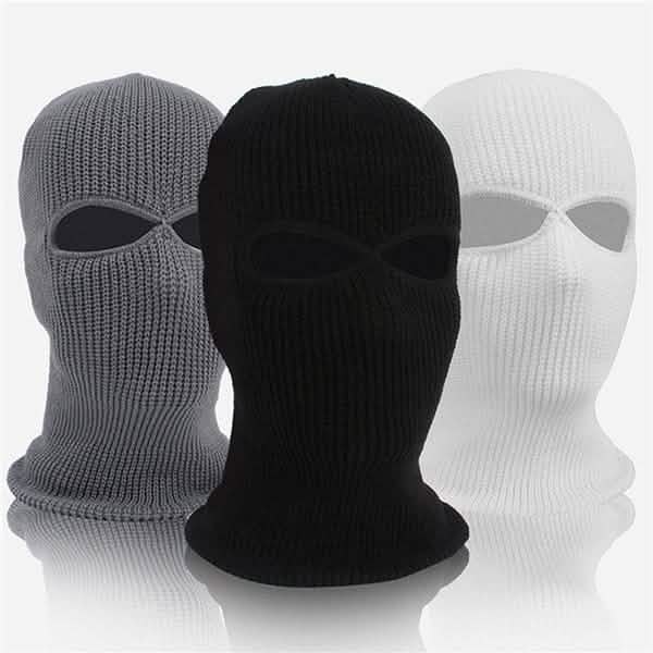 2 Holes Full Face Cover Hood Knitted Balaclava Face Mask DailySale