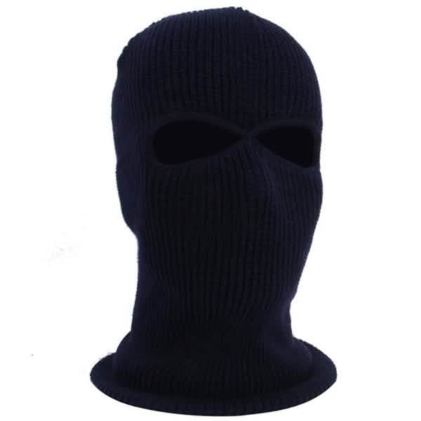 2 Holes Full Face Cover Hood Knitted Balaclava Face Mask DailySale