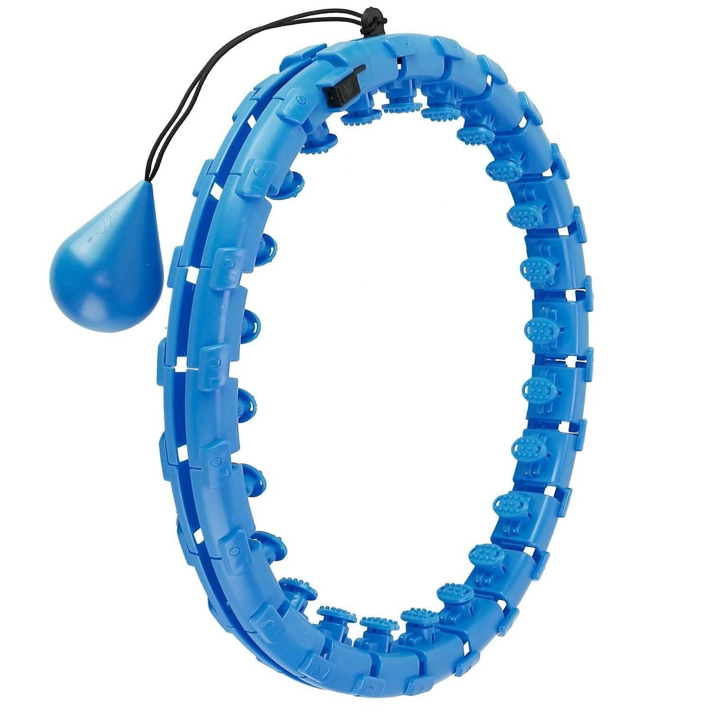 2-in-1 Fitness Hoop 24 Knots Abdomen Fitness Massage Hoops Weighted with 360 Auto Spinning Ball Detachable Knots DailySale