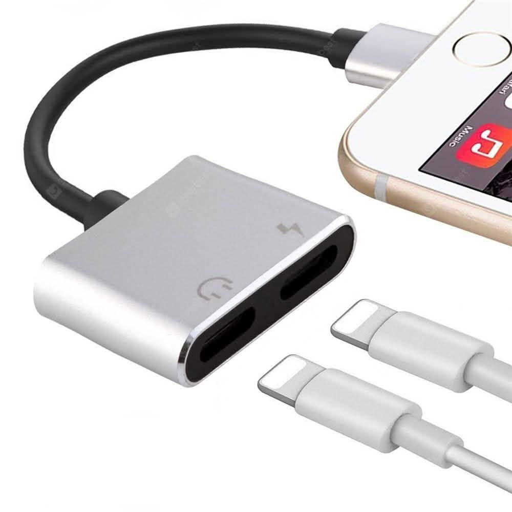2-in-1 for Lightning Adapter For iPhone 7 8 Plus 10 X DailySale