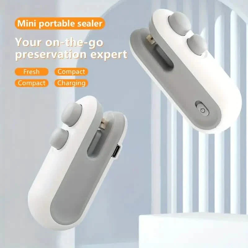 2-in-1 Mini Bag Sealer For Snacks, USB Rechargeable Plastic Heat Sealer With Cutter DailySale