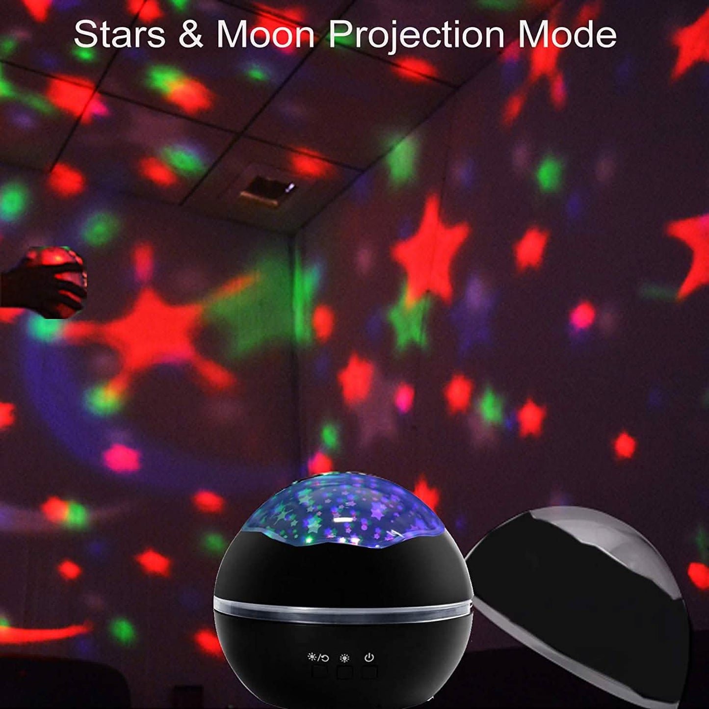 2-in-1 Ocean Star Night Light Projector Lamp 360 Degree Rotating DailySale