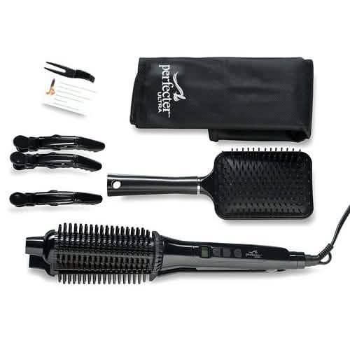 2-in-1 Perfecter Flat Iron Hair Straightener and Hot Round Brush DailySale