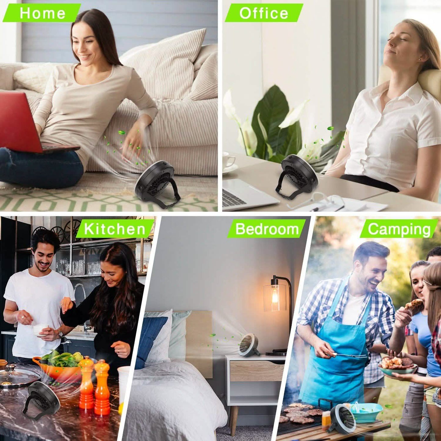 2-in-1 Outdoor Battery/USB Operated Portable Camping LED Fan DailySale