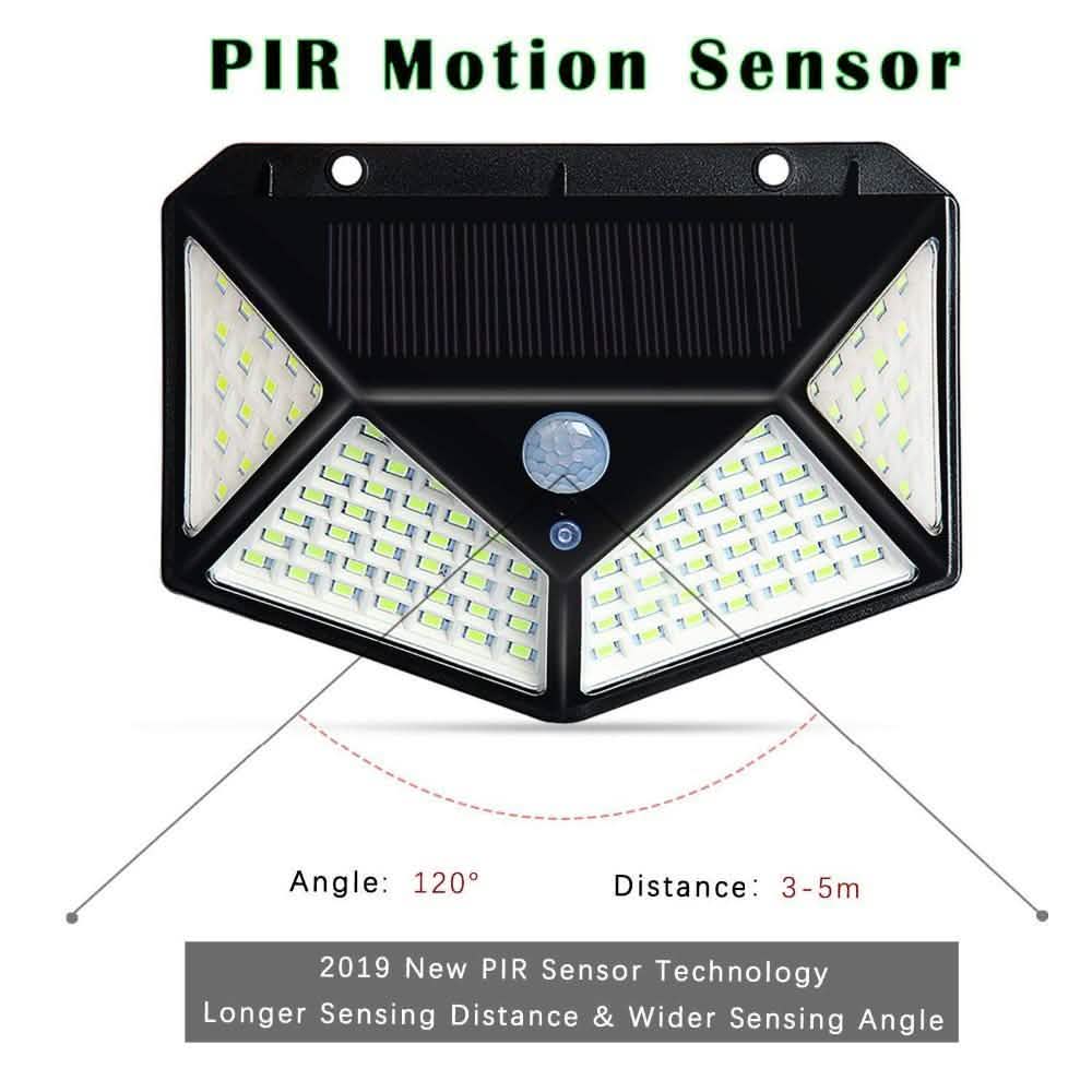 2-Pack: 100-LED Solar Powered Motion Sensor Lights With 270° Wide Angle DailySale