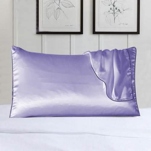 2-Pack: 100% Silk Pillow Cover with Trim DailySale