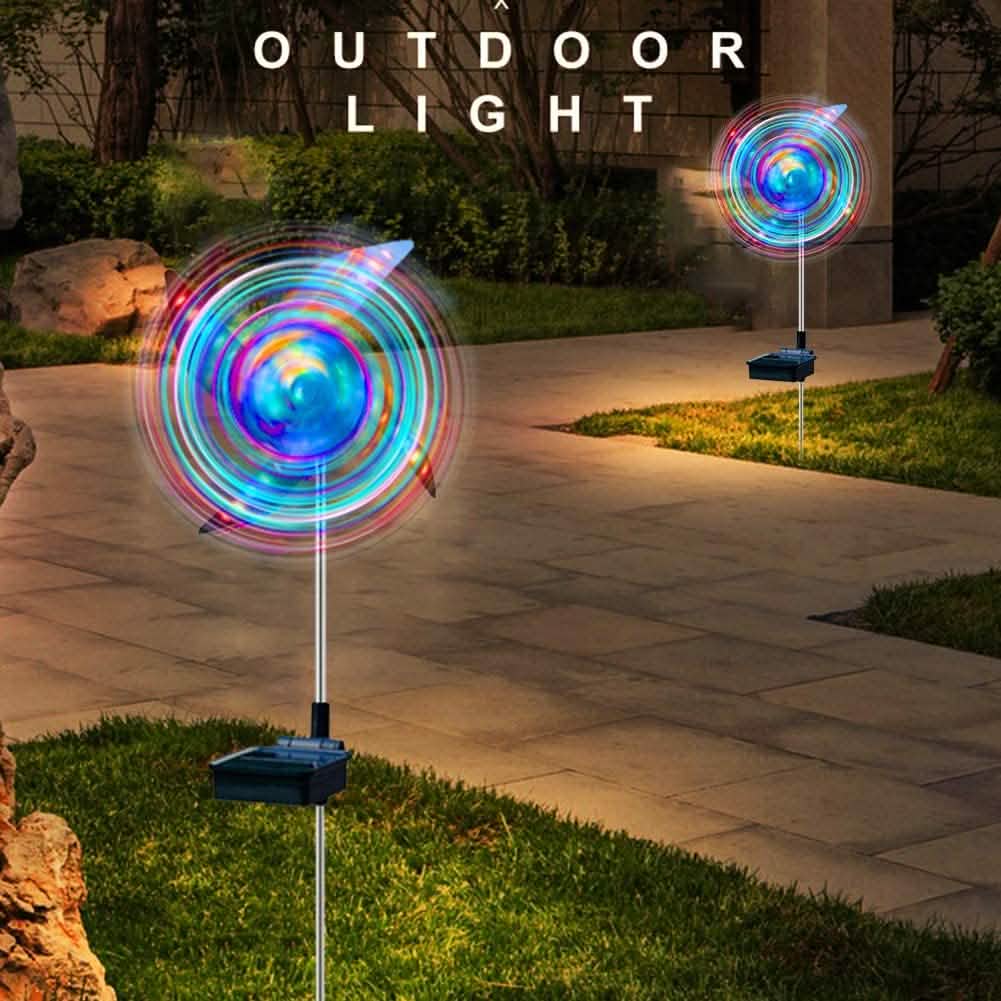2-Pack: 32LED Outdoor Solar Ground Light Garden Lawn Waterproof Windmill Lamp DailySale