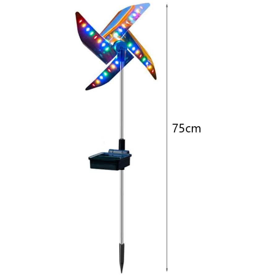 2-Pack: 32LED Outdoor Solar Ground Light Garden Lawn Waterproof Windmill Lamp DailySale