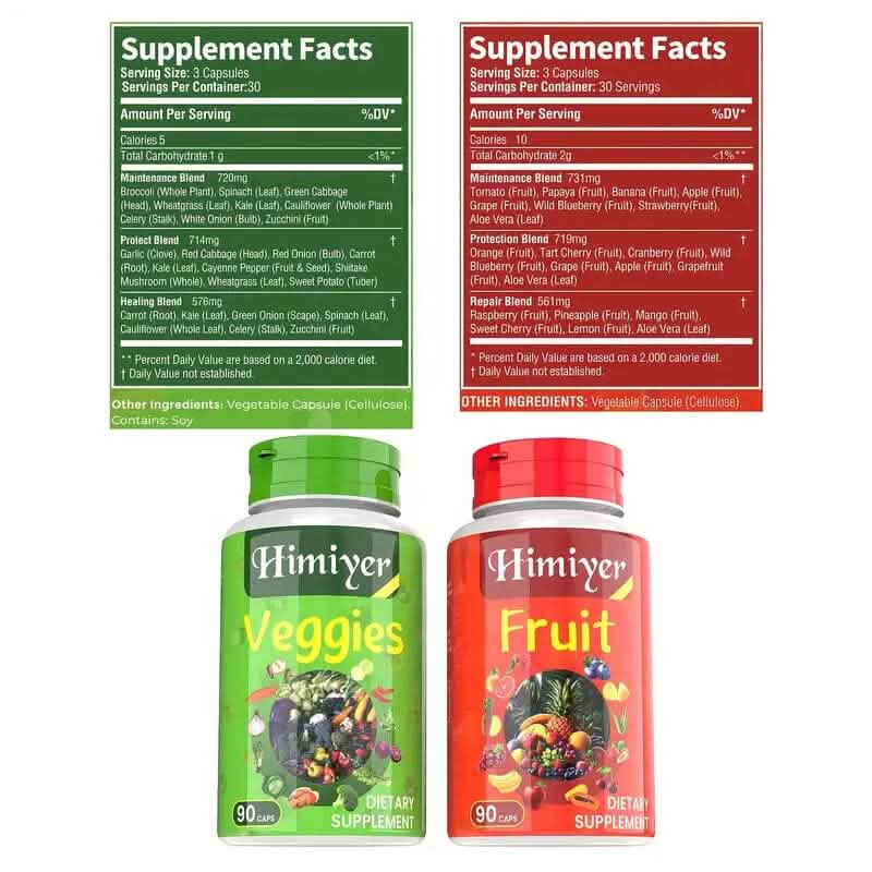 2-Pack: 90-Day Fruit and Veggie Supplements Bundle DailySale