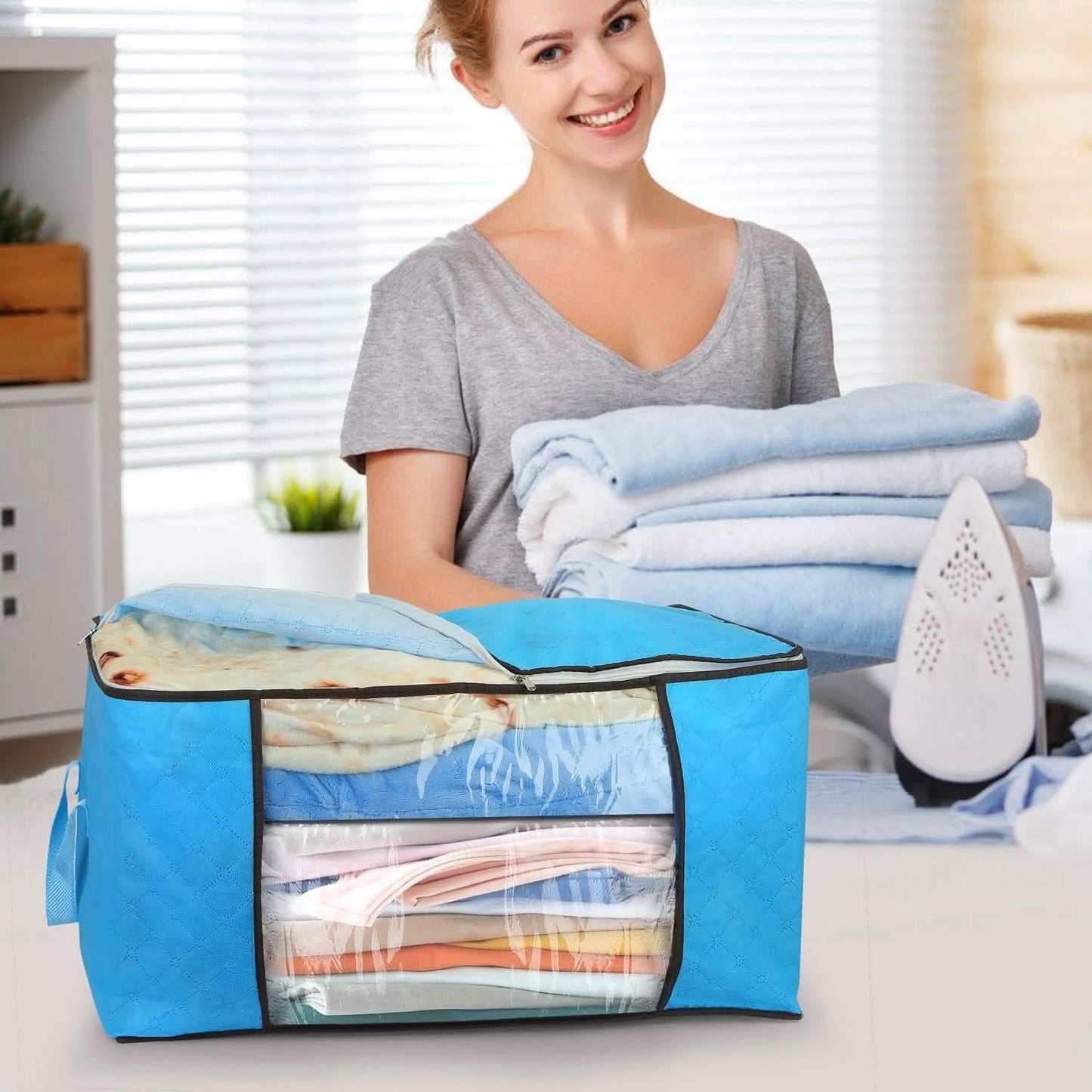 2-Pack: 90L Large Capacity Foldable Closet Organizer DailySale