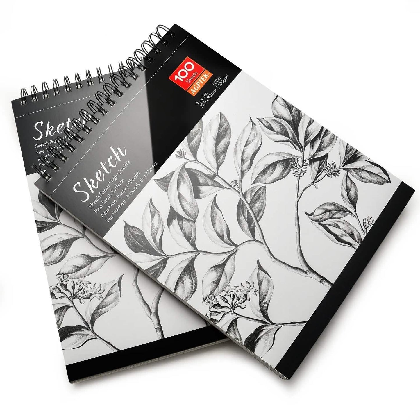 2-Pack: 9X12" 100 Sheets Spiral Sketch Pad DailySale
