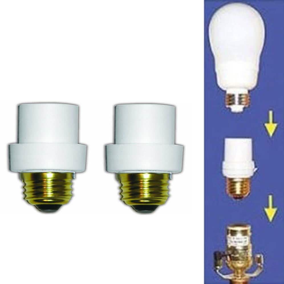 2-Pack: Automatic Lamp Sensors Dusk Dawn Security Light Bulb Socket DailySale