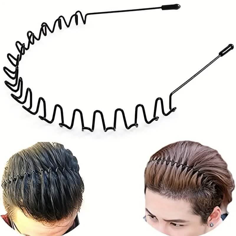 2-Pack: Black Wavy Metal Headband DailySale