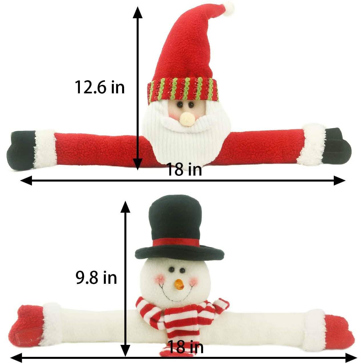 2-Pack: Christmas Curtain Buckle Doll Santa & Snowman DailySale