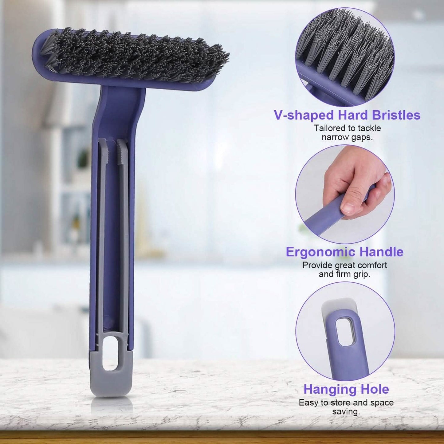 2-Pack: Crevice Cleaning Brush Stiff Bristle Brush Gap Cleaner DailySale