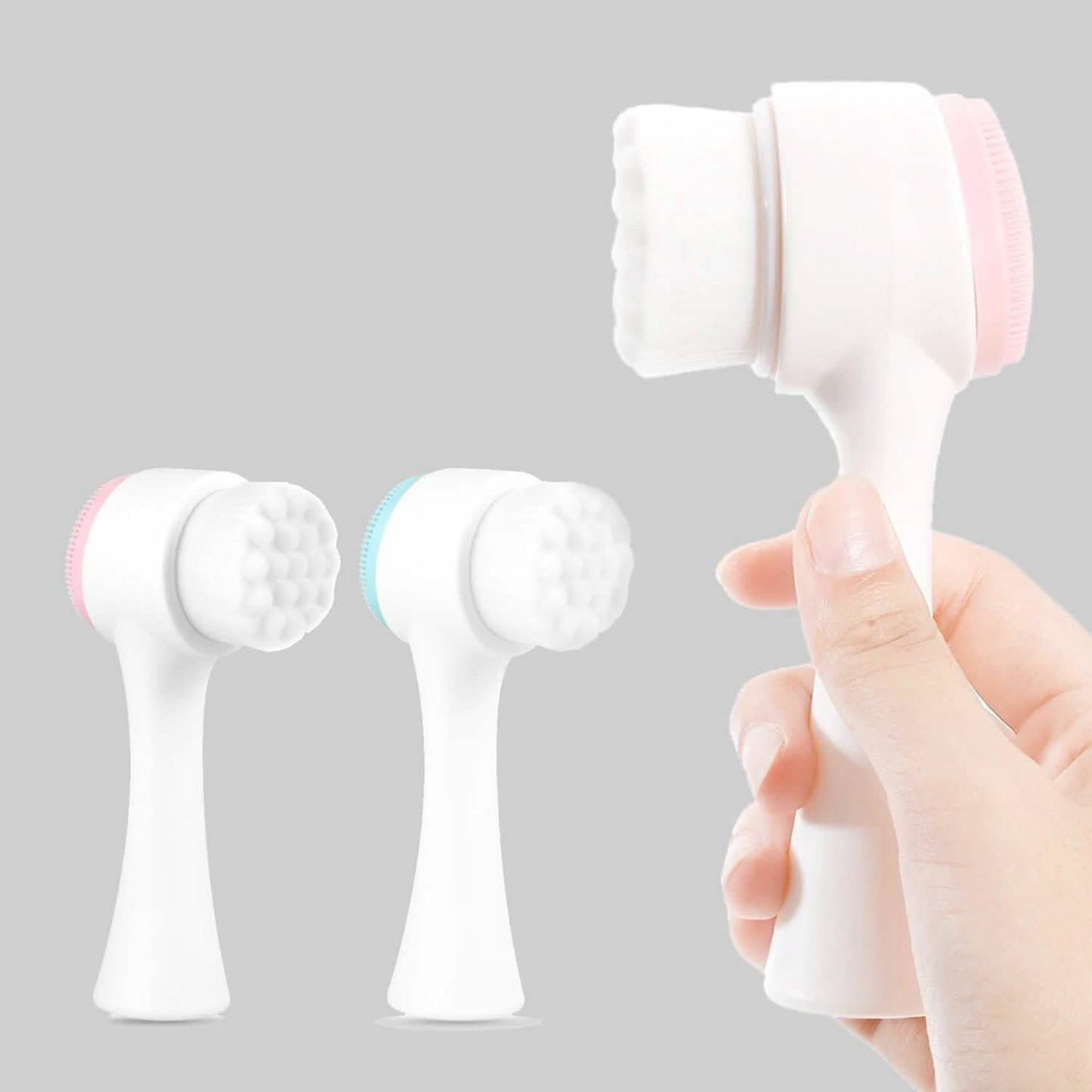 2-Pack: Dual Face Manual Facial Brush For Pore Cleansing And Exfoliating DailySale