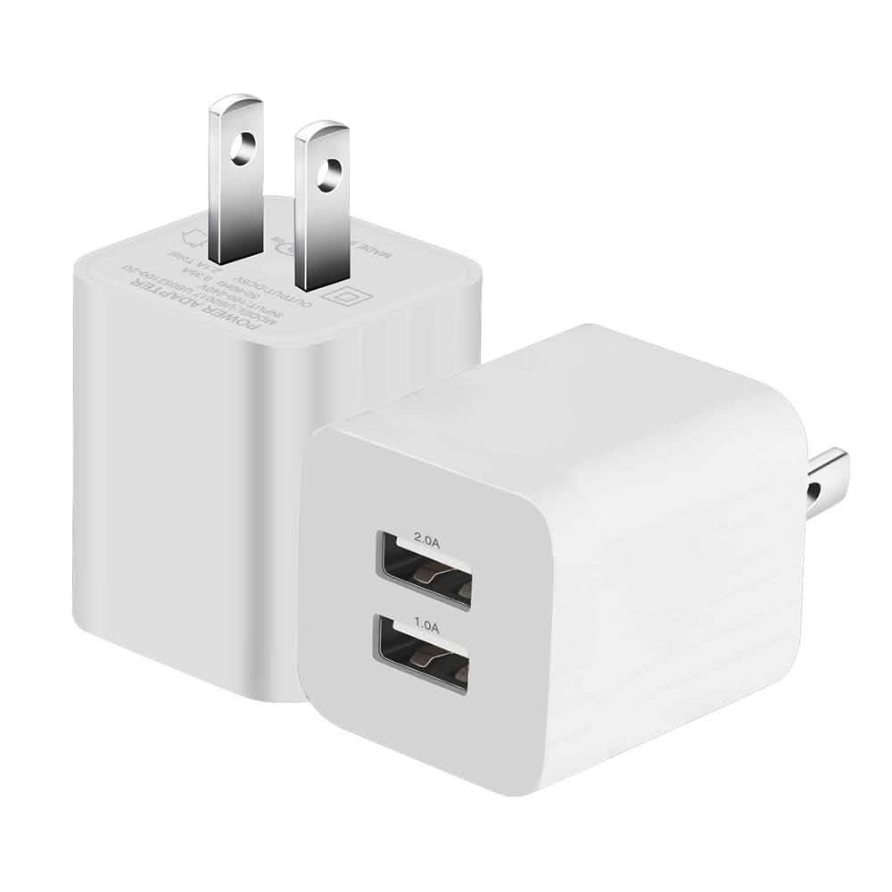 2-Pack: Dual Port USB Wall Charger DailySale