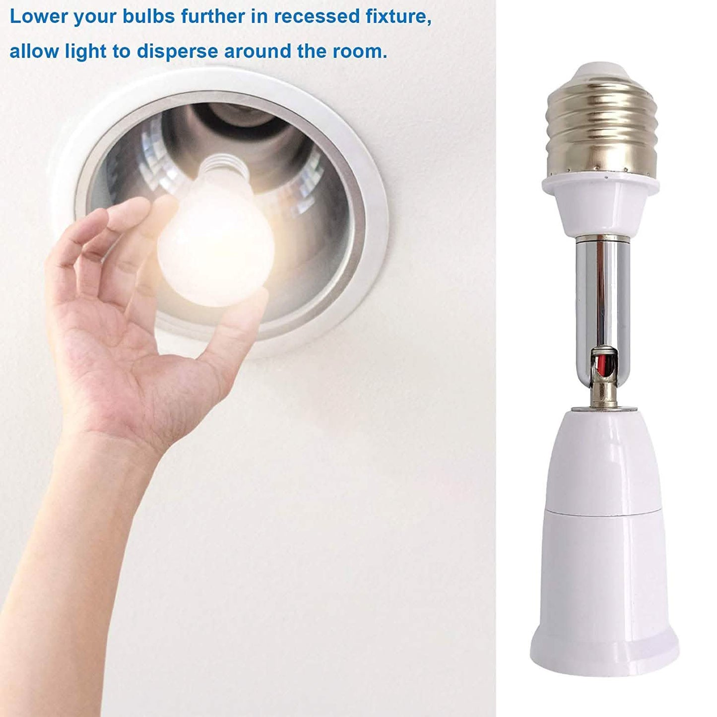 2-Pack: E26/E27 Lamp Holder Extender DailySale