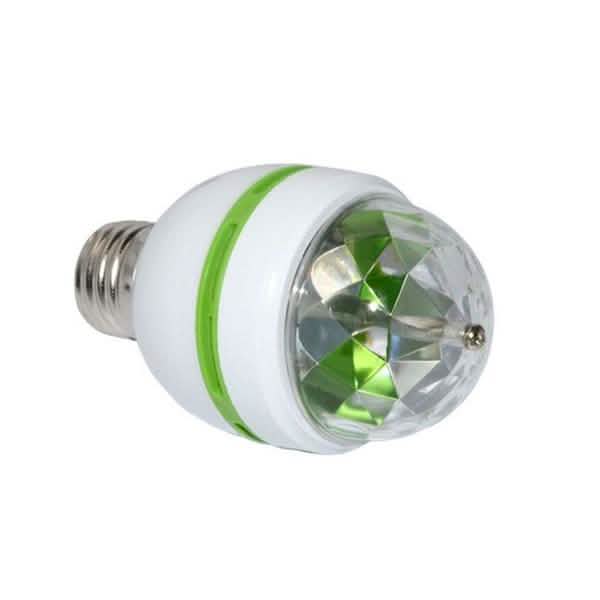 2-Pack: E27 3W Auto Rotating RGB LED Stage Light DailySale