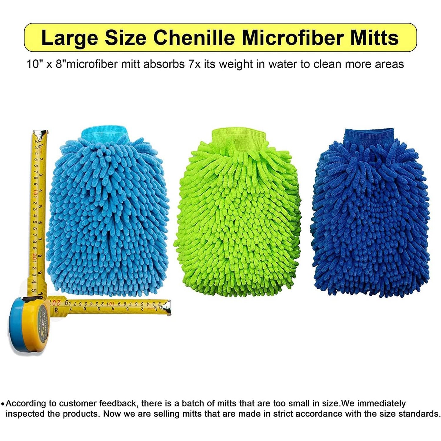 2-Pack: Large Size Microfiber Car Wash Mitt DailySale