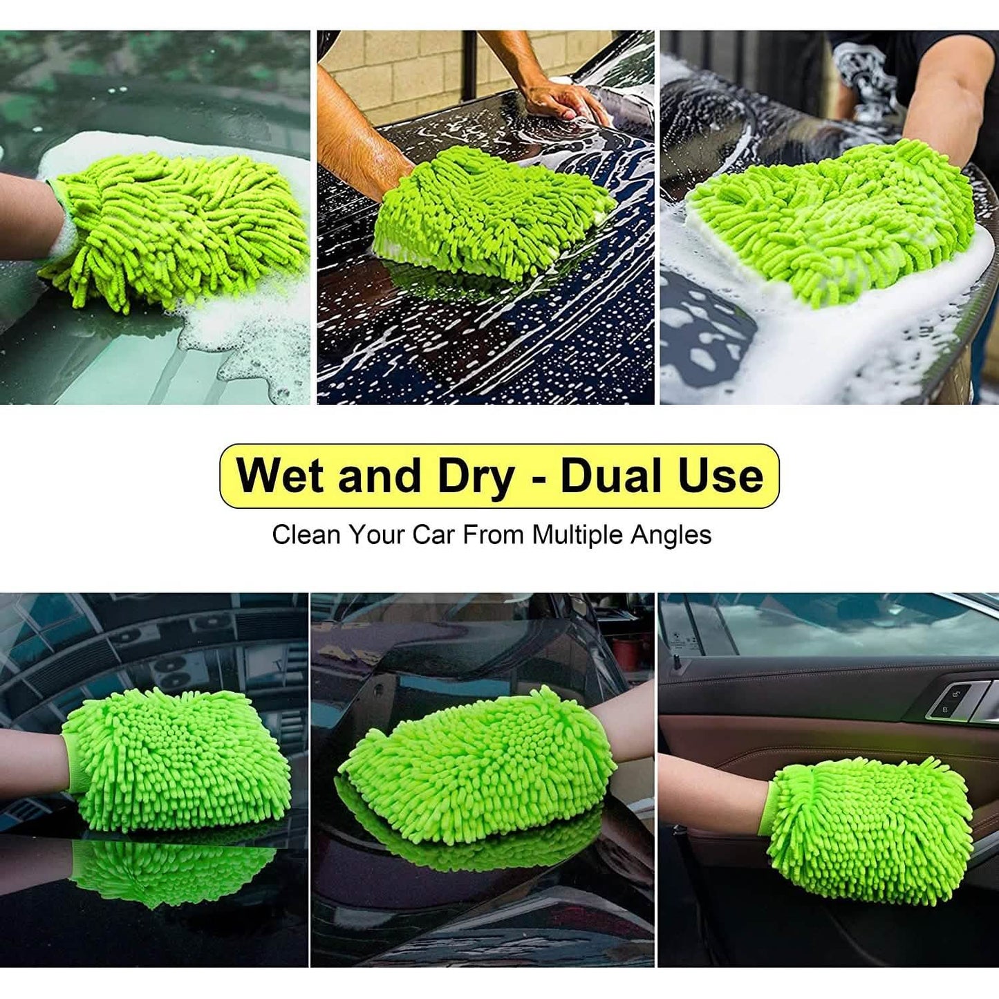 2-Pack: Large Size Microfiber Car Wash Mitt DailySale