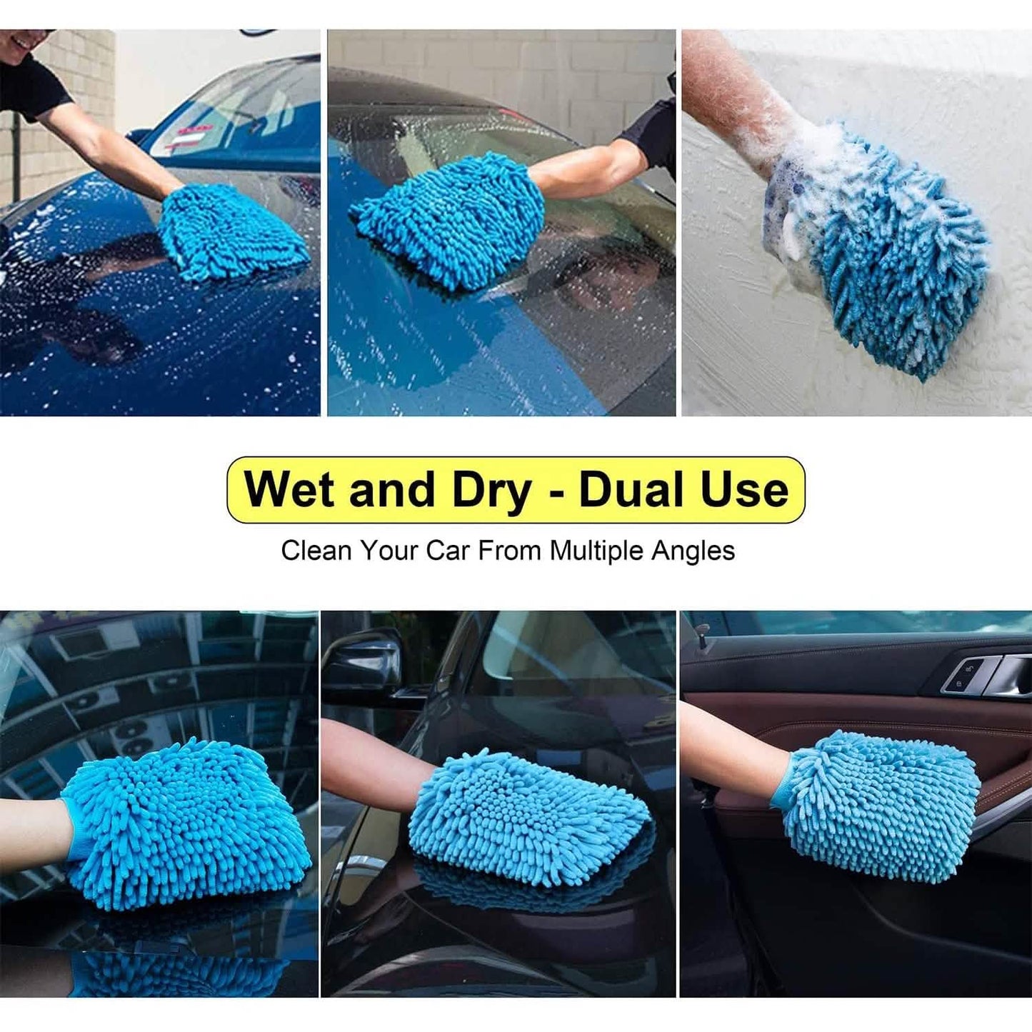 2-Pack: Large Size Microfiber Car Wash Mitt DailySale