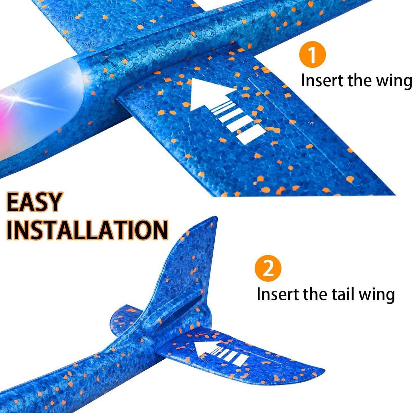 2-Pack: LED 17.5" Light Throwing Foam Airplane DailySale