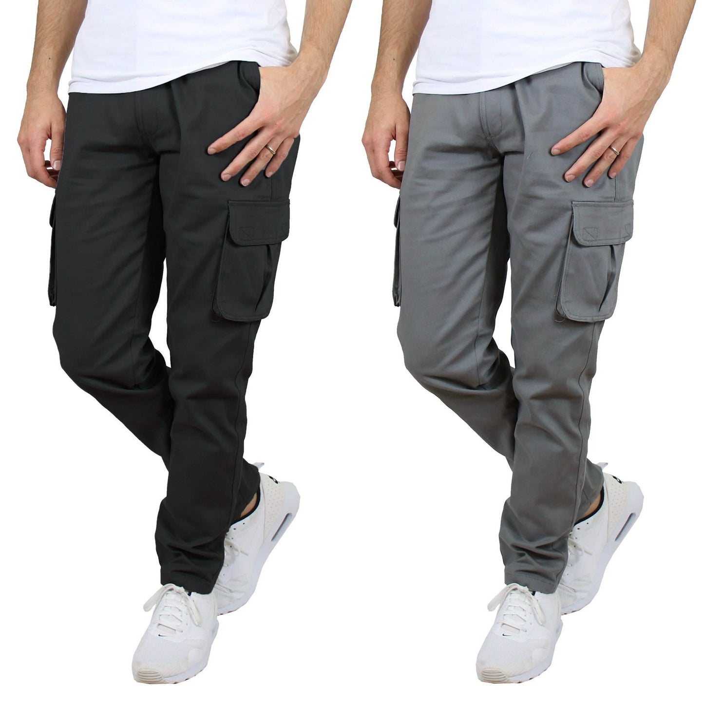 2-Pack: Men's Cotton Flex Stretch Cargo Pants DailySale