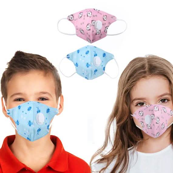 2-Pack: Multilayer Protective Respirator Safety Face Mask for Kids DailySale