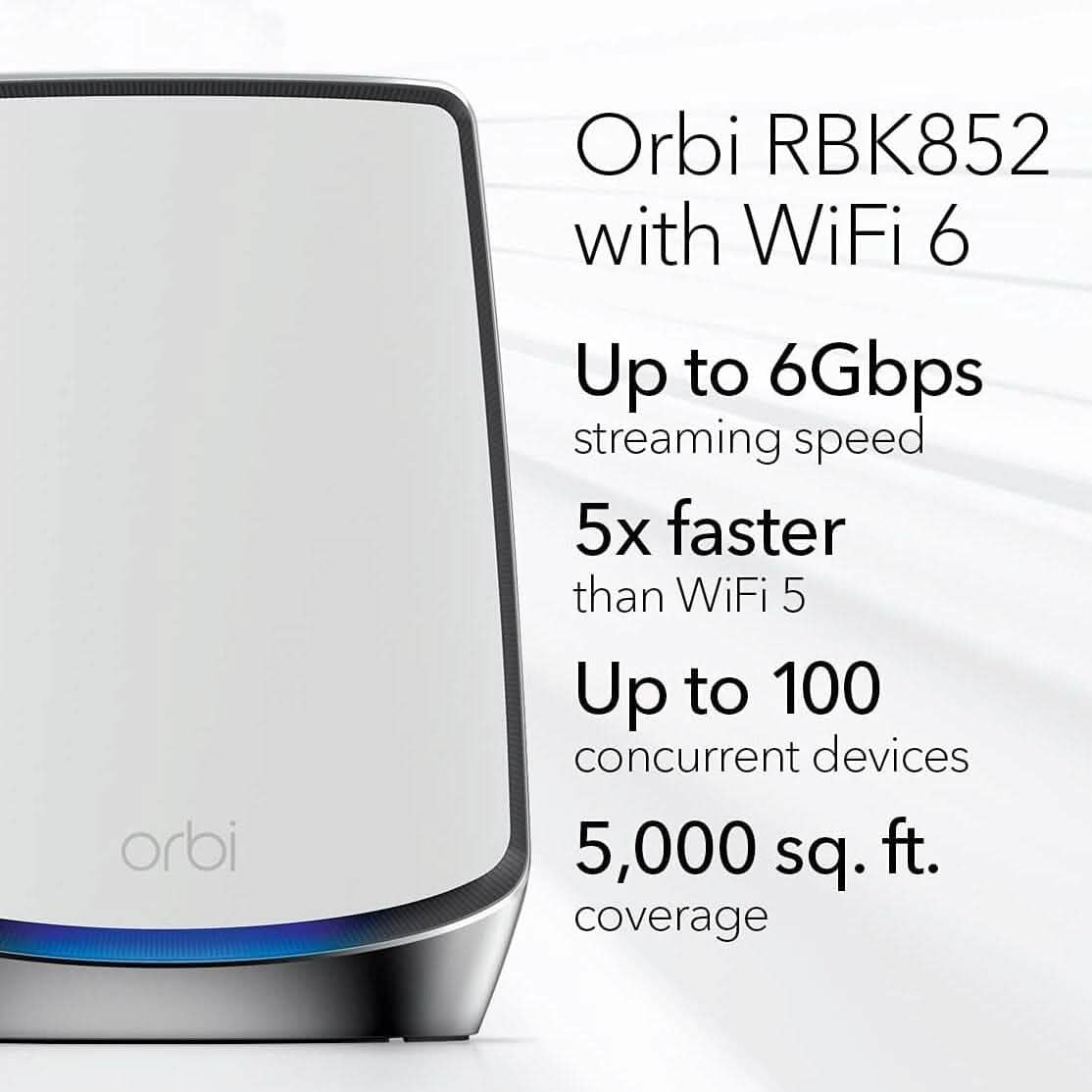 2-Pack: Netgear Orbi Whole Home Tri-band Mesh WiFi 6 System RBK852 Router (Refurbished) DailySale