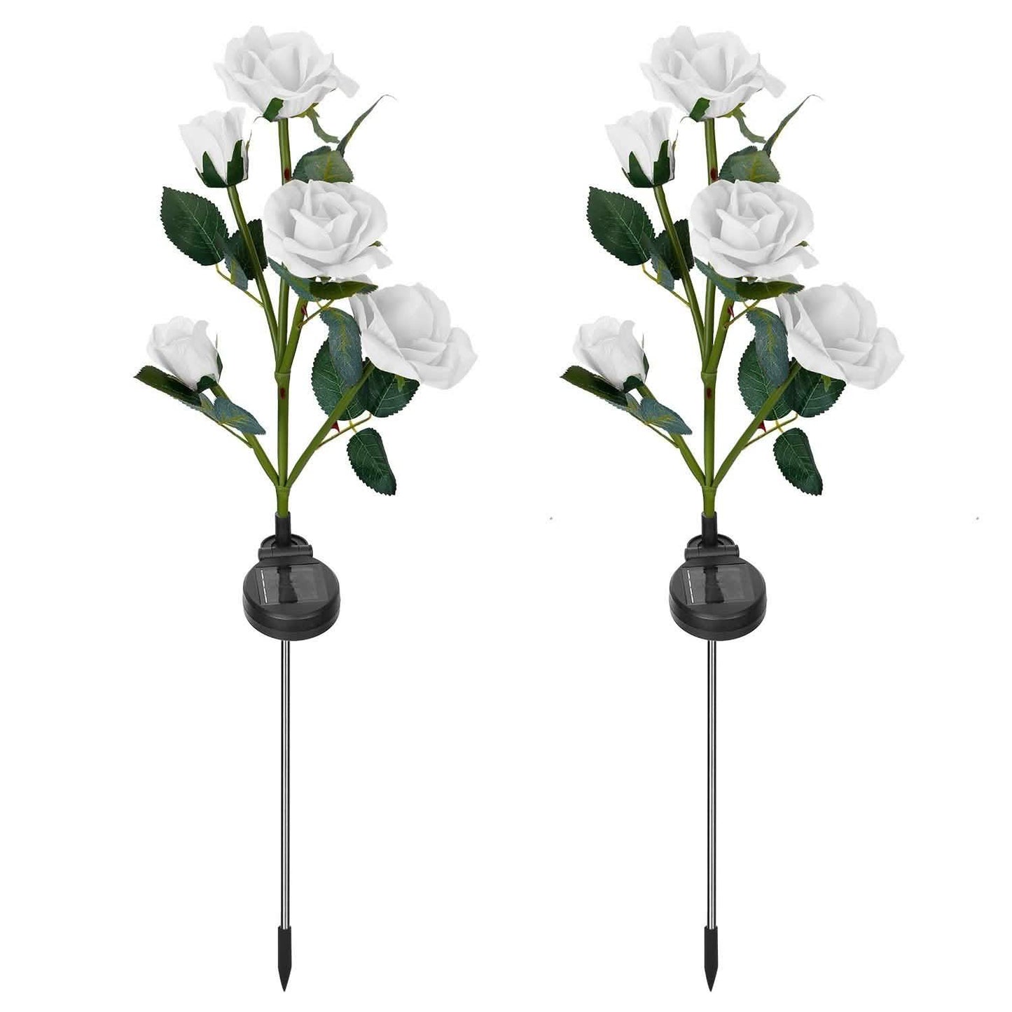 2-Pack: Solar Powered Rose Flower LED Decorative Lamp DailySale