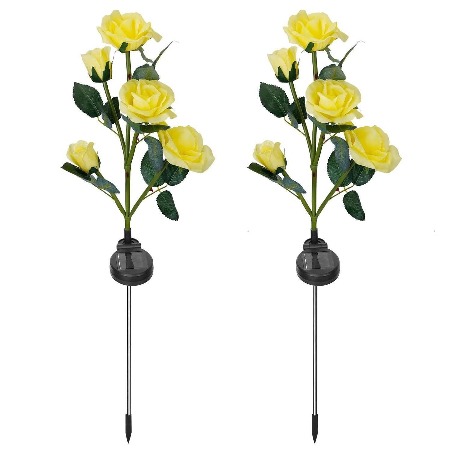 2-Pack: Solar Powered Rose Flower LED Decorative Lamp DailySale