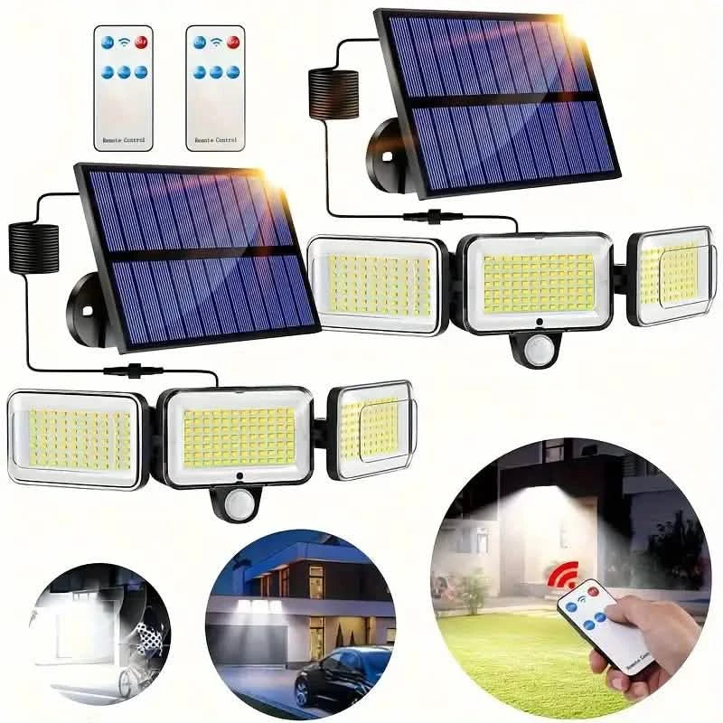 2-Pack: Split Solar Wall Light For Outdoor With Motion Sensor 3 Heads DailySale