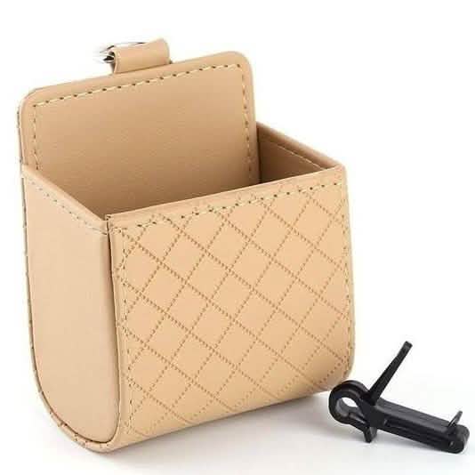 2-Pack: Universal Car Mobile Phone Bag PU Leather Car Auto Air Outlet Coin Bag Case DailySale