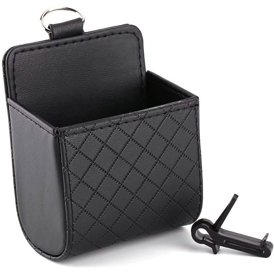 2-Pack: Universal Car Mobile Phone Bag PU Leather Car Auto Air Outlet Coin Bag Case DailySale