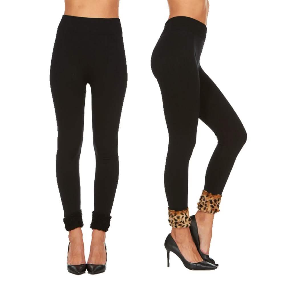 2-Pack: Women's Cuffed Fleece Leggings DailySale