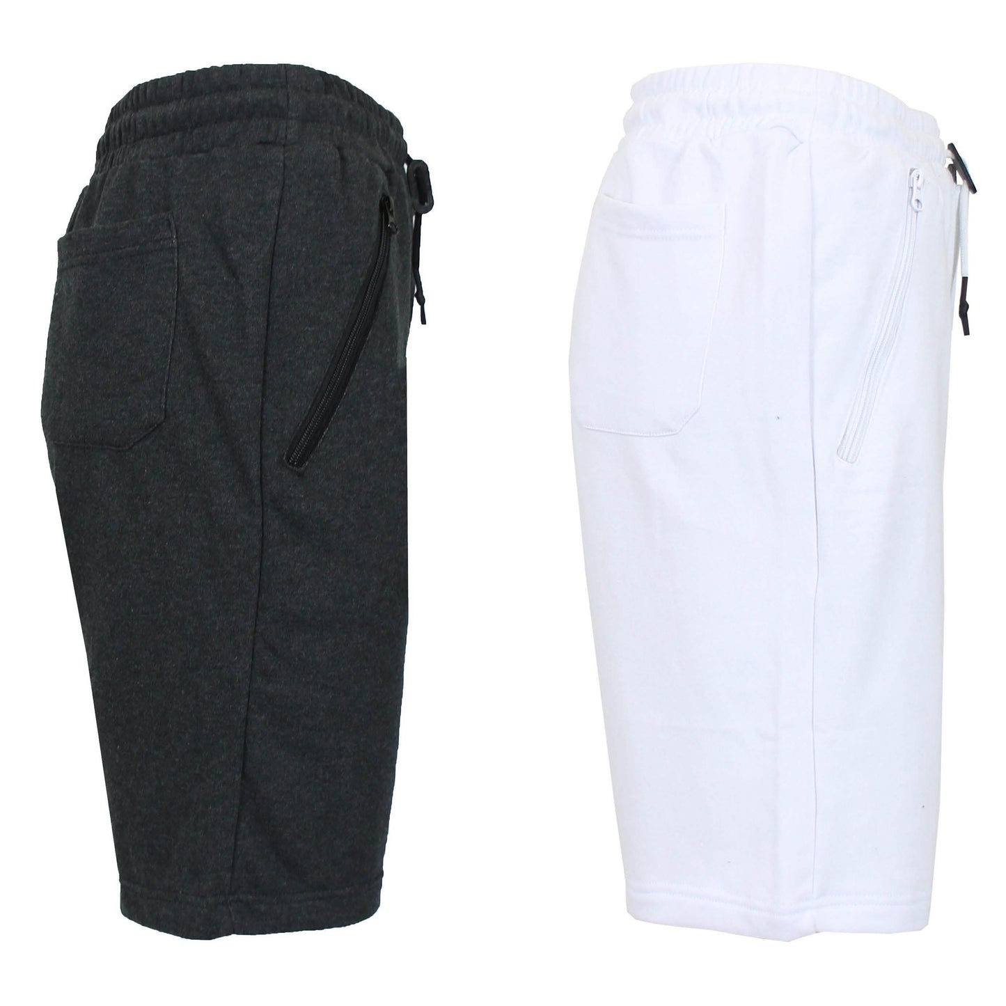 2-Pack: Women's French Terry Zipper Pockets Jogger Sweat Lounge Shorts DailySale
