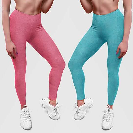 2-Pack: Women's Space Dye Seamless Ankle Length Lightweight Leggings DailySale
