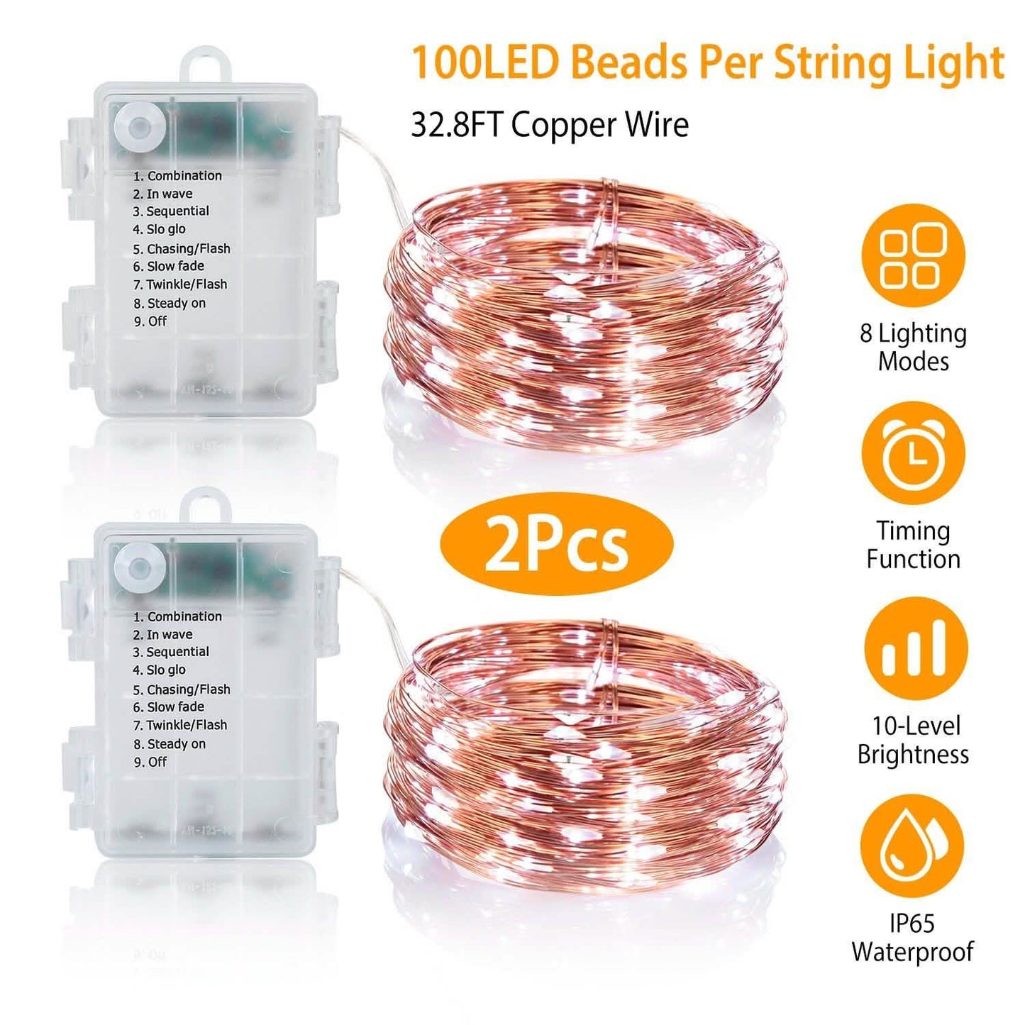2-Piece: 100LED Beads String Lights DailySale