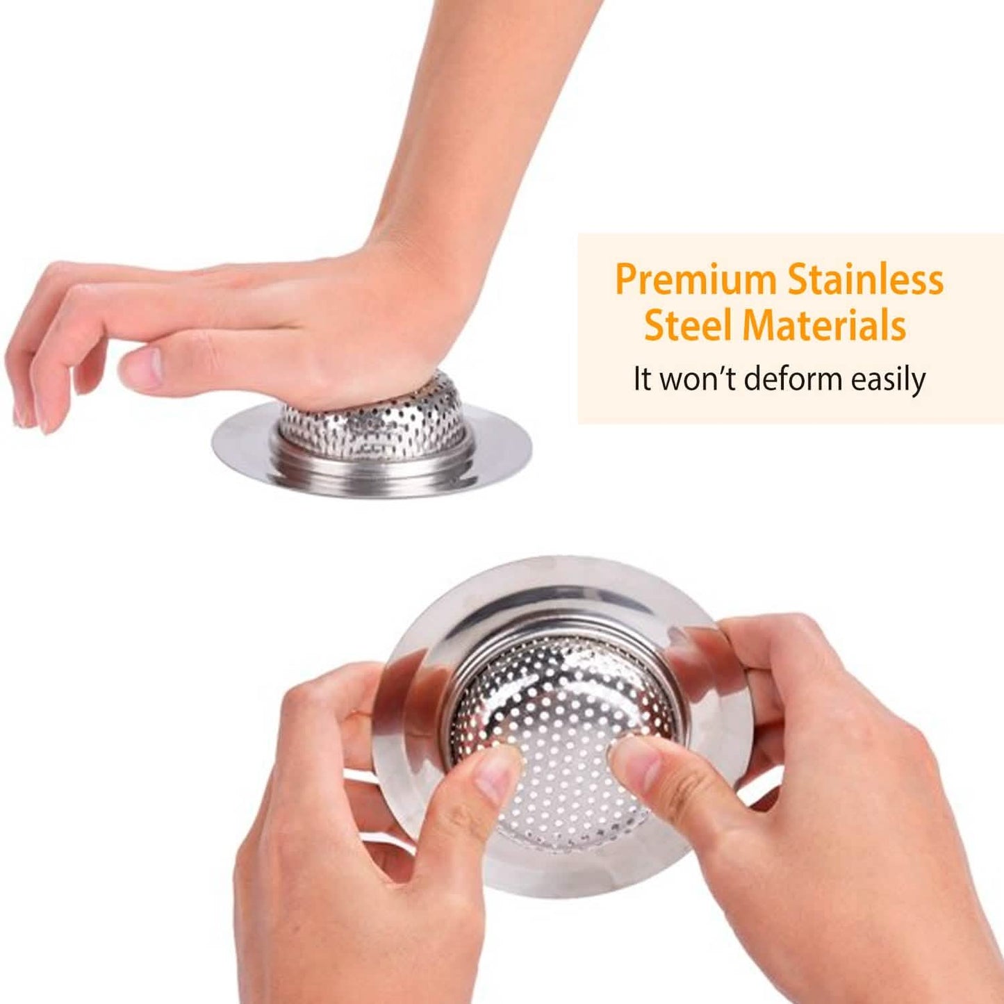 2-Piece: 4.53-Inch Kitchen Sink Strainer DailySale