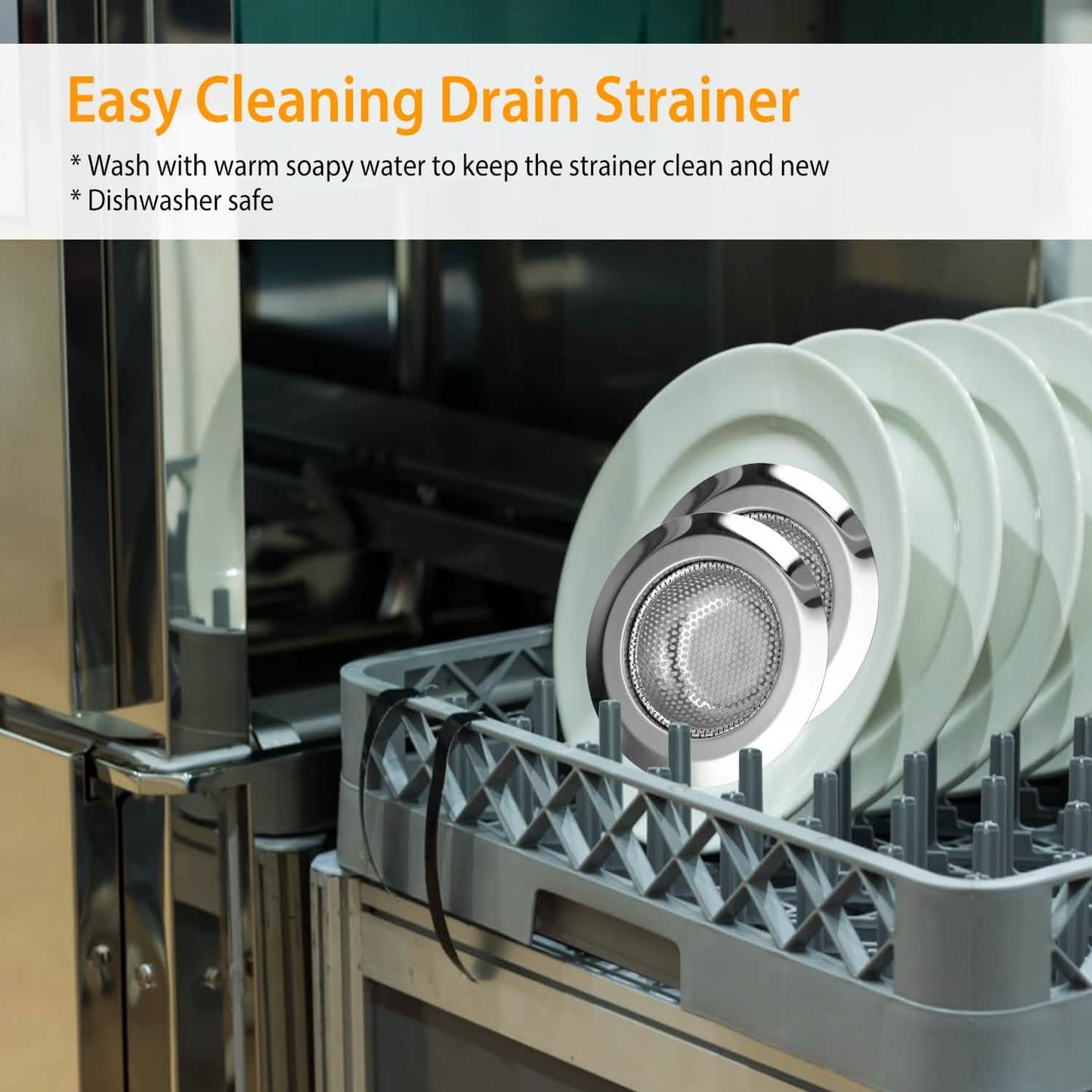 2-Piece: 4.53-Inch Kitchen Sink Strainer DailySale